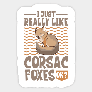 I just really love Corsac Foxes - Corsac Fox Sticker